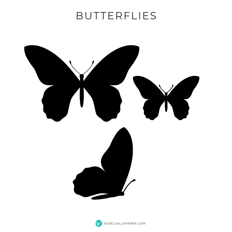 Black and White floral paper butterfly svg