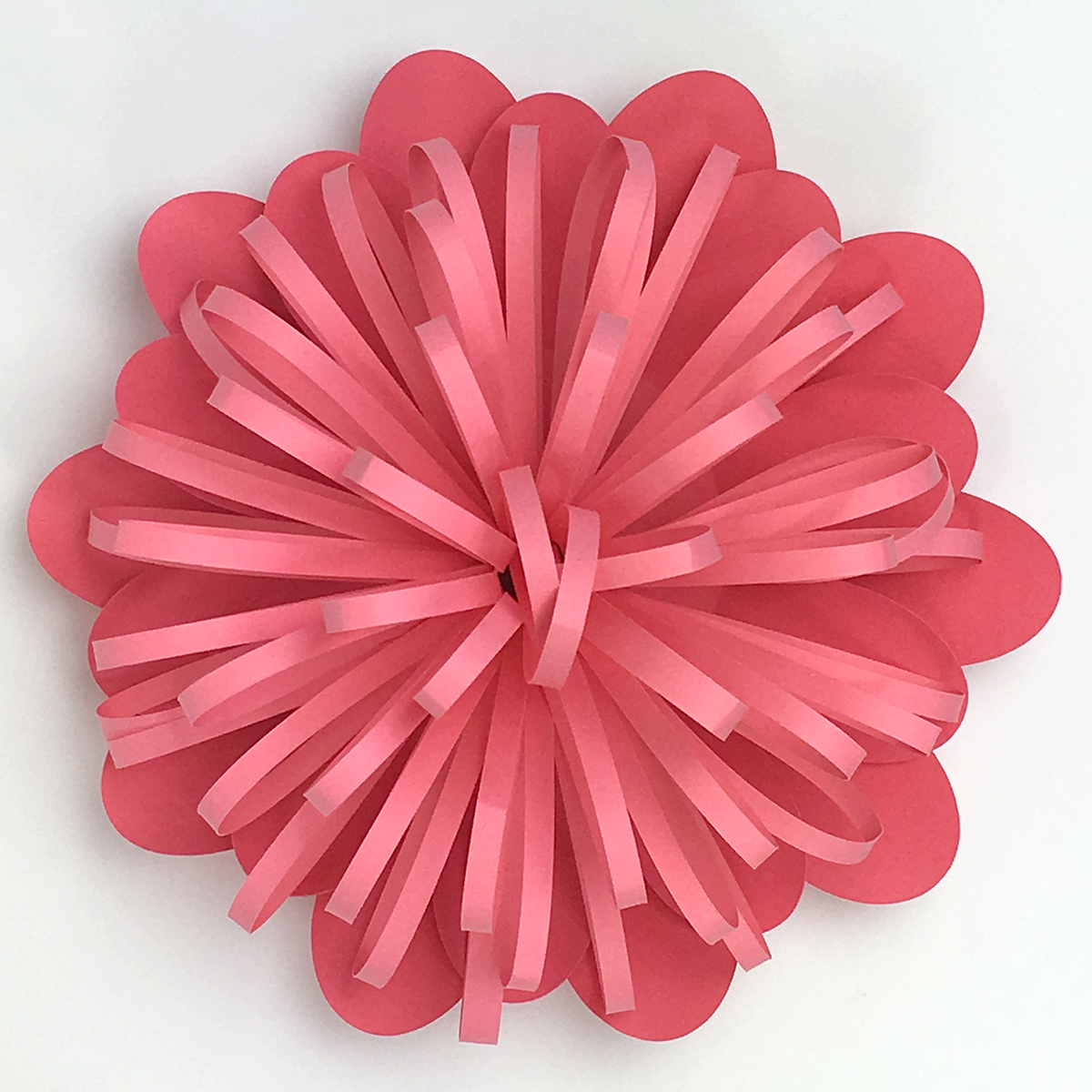 Fringe Flower Bud Paper Flower Template (PDF, SVG, DXF)