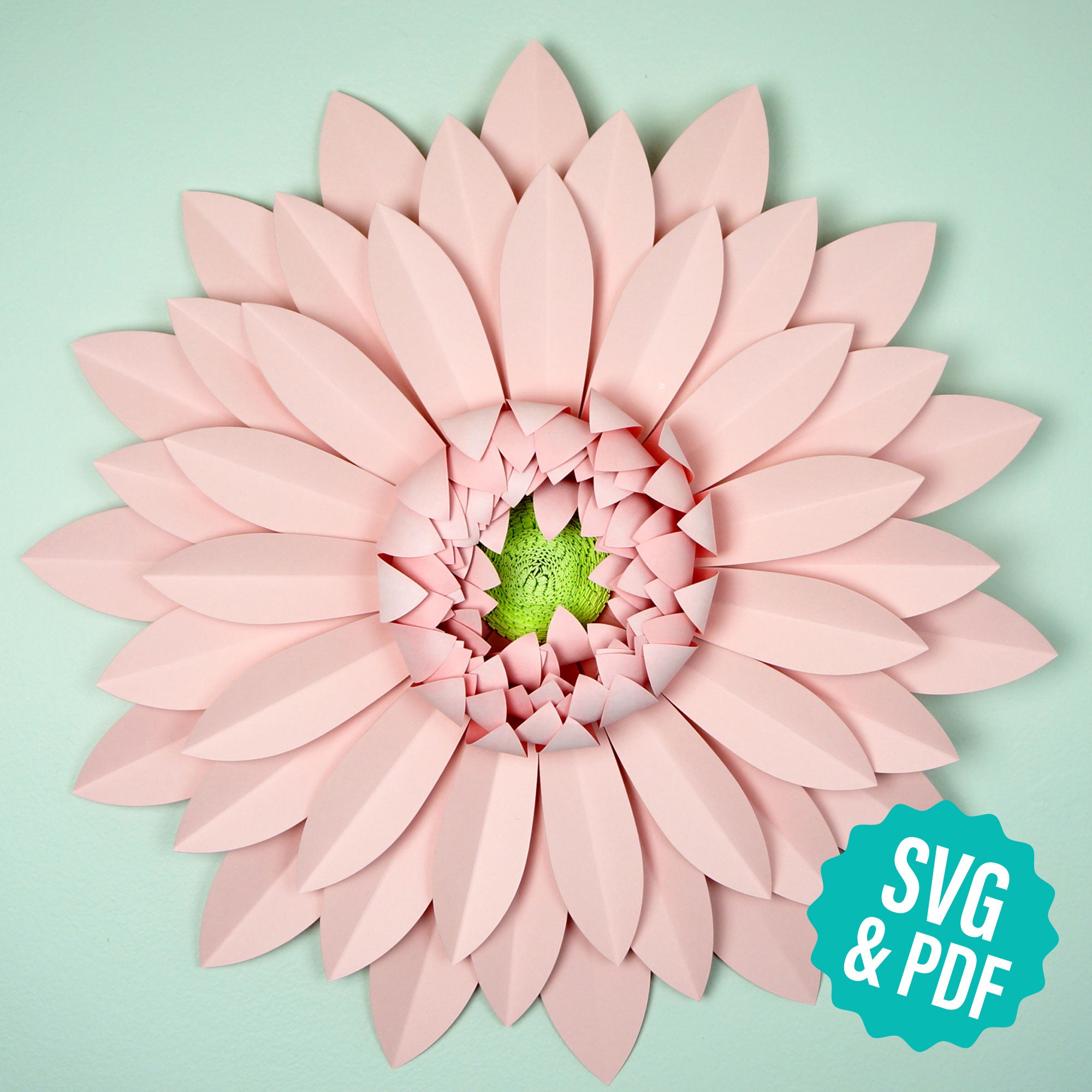 Gerbera Daisy 19 gerbera-daisy-19-templates-instant-download-especially-paper