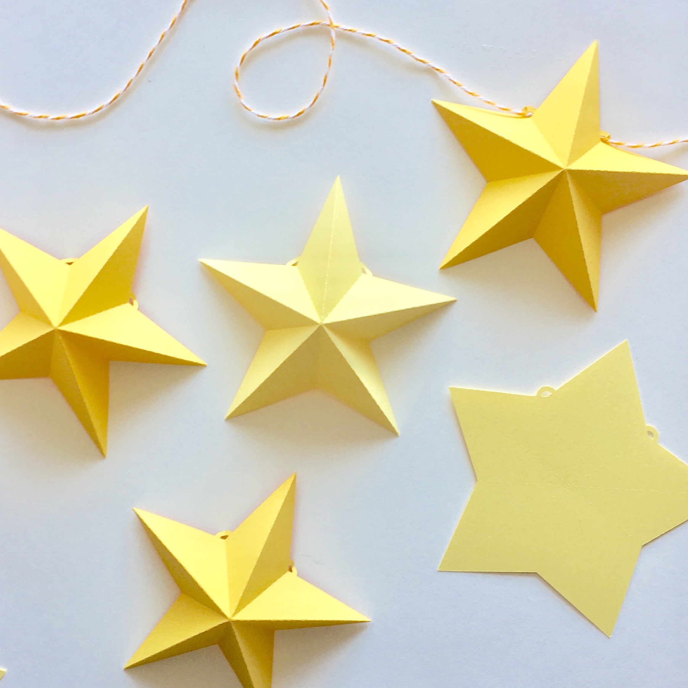 3D Star Garland Template and Cutting Files – Especially Paper